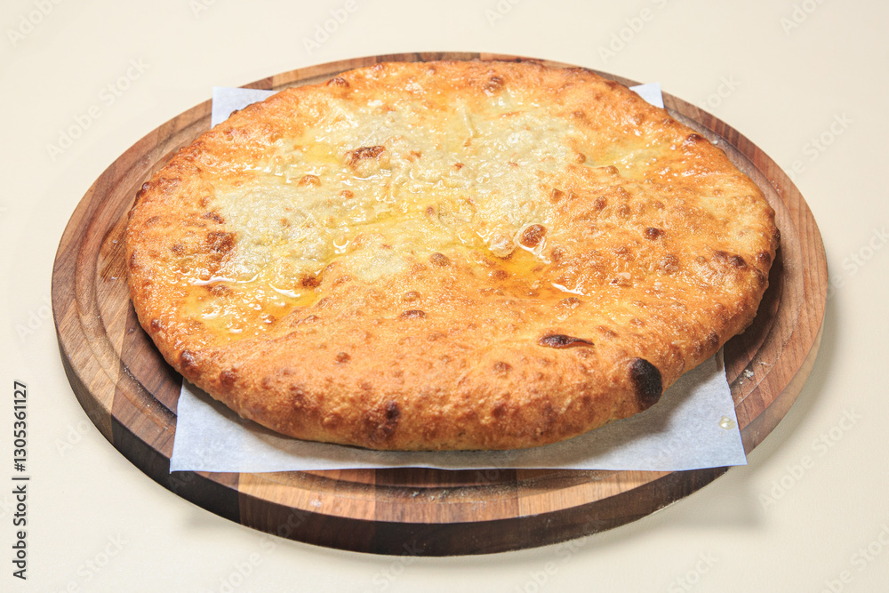 a mouthwatering flatbread that looks perfect for a quick and satisfying meal. a mouthwatering flatbread that looks perfect for a quick and satisfying meal.