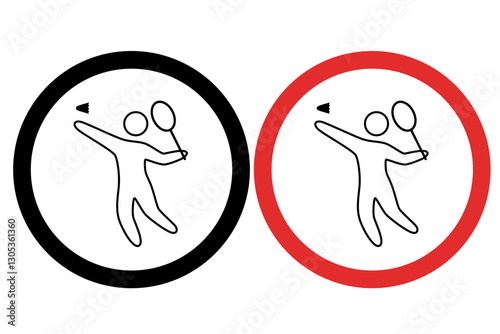 Badminton is not allowed icons