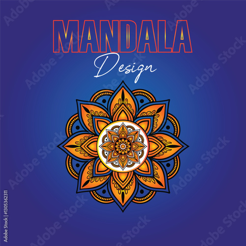 Lavish Gold and Purple Mandala Icon Premium Vector Design.
