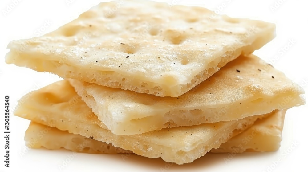 Delicious garlic bread isolated on a white background, perfect for any meal or snack Delicious garlic bread isolated on a white background, perfect for any meal or snack