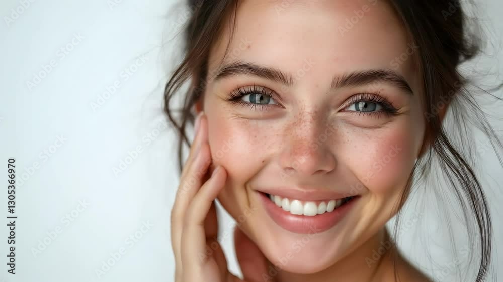 Natural Beauty with Freckles and Radiant Glow Natural Beauty with Freckles and Radiant Glow