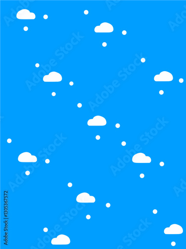  pattern with white clouds blue sky
