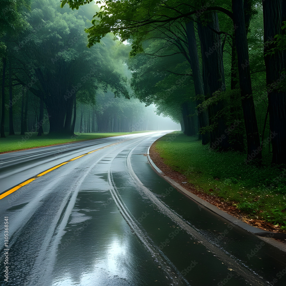 Fototapeta premium road in the woods