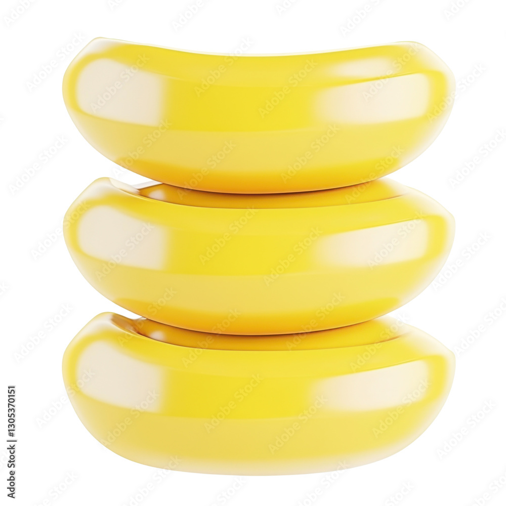 Layered yellow bananas kitchen food art bright close-up fun Layered yellow bananas kitchen food art bright close-up fun