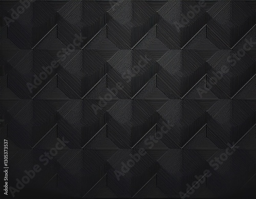 black and gray polygon square pattern with geometric lines minimalist background in black tones with luxury geometric stripes dark black geometric banner design for design