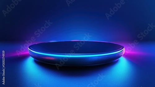 AI-Enhanced Futuristic Digital Assistant Floating Ho photo