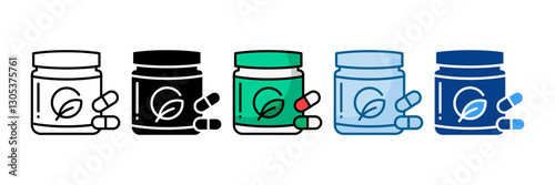 Green Superfood Icon Set Multiple Style Collection