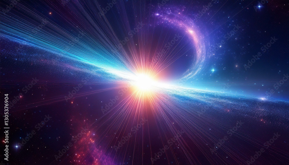 Naklejka premium galaxy and bright light