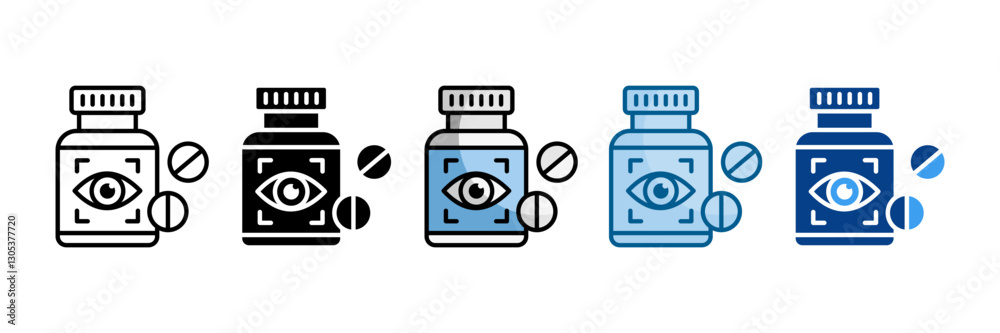 Vitamin A Icon Set Multiple Style Collection Vitamin A Icon Set Multiple Style Collection