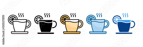 Detox Tea Icon Set Multiple Style Collection