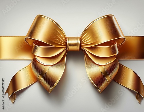 gold ribbon on white background illustration
