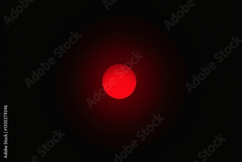 arafed image of a red light in the dark sky