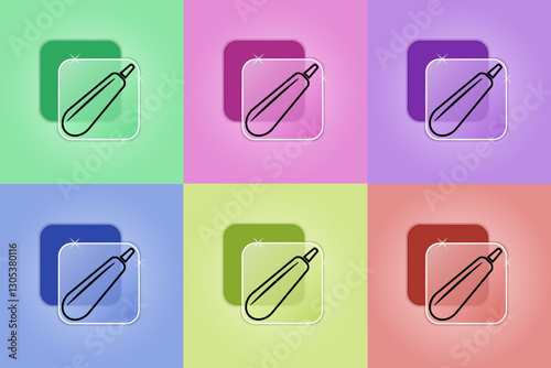 Set of zucchini icons