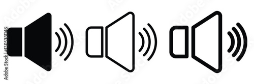 Speaker icon, sound icon vector, sound symbol, volume speaker