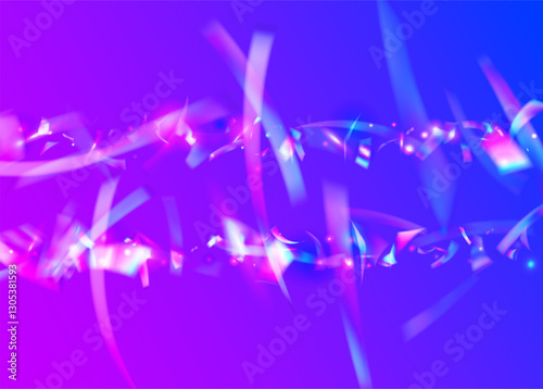 Party Background. Falling Paper. Isolated Flag. Light Element. Purple Laser Glitter. Retro Christmas Illustration. Explosion Effect. Carnival Confetti. Pink Party Background