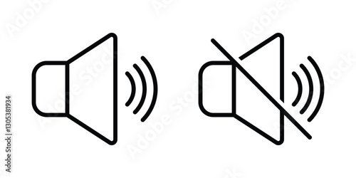 Set of speaker icon. Volume icon. Silent icon symbol. Vector illustration.