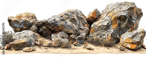 Rocky Outcropping with Dry Grass