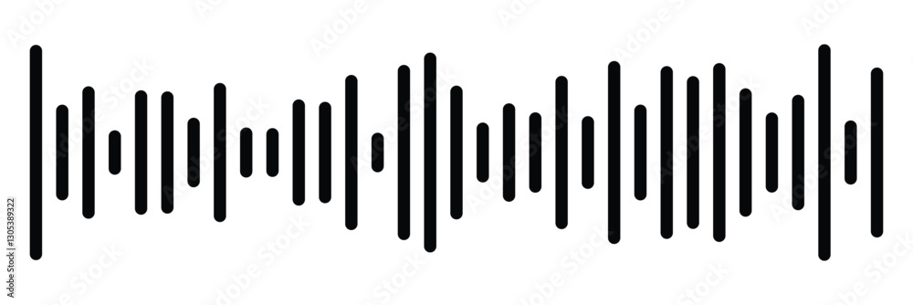 Sound wave or voice message icon. Music waveform, track radio play. Audio equalizer line. Vector illustration. EPS 10 Sound wave or voice message icon. Music waveform, track radio play. Audio equalizer line. Vector illustration. EPS 10