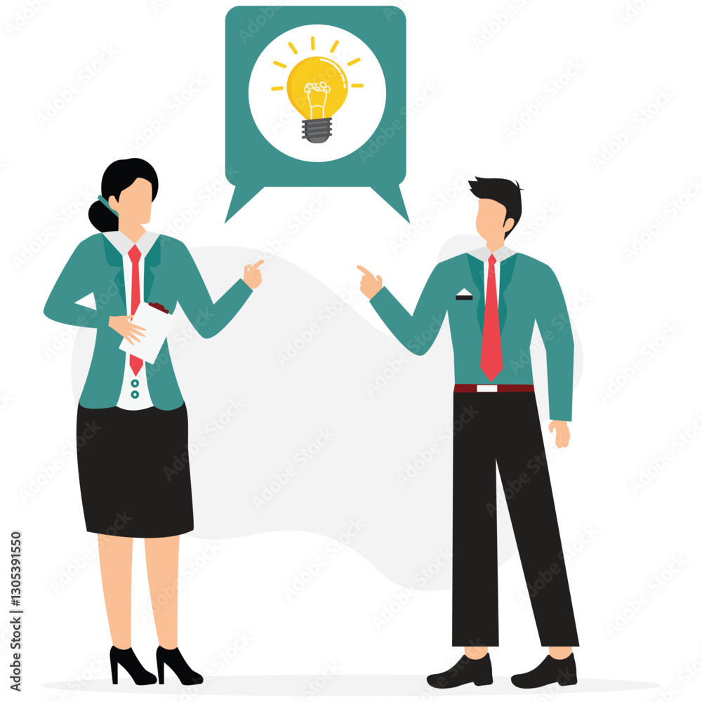 Business Discussion,and Idea Sharing Concept Adobe Illustration Business Discussion,and Idea Sharing Concept Adobe Illustration