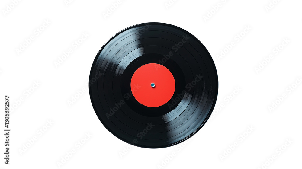 vinyl record with red label isolated on white background , transparent png vinyl record with red label isolated on white background , transparent png