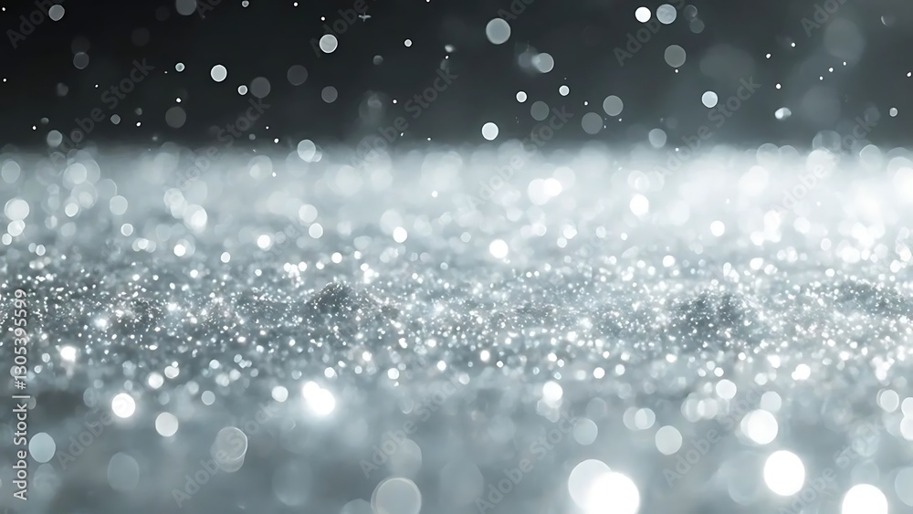 Silver Glitter Background: Sparkling Lights and Shimmering Texture Silver Glitter Background: Sparkling Lights and Shimmering Texture