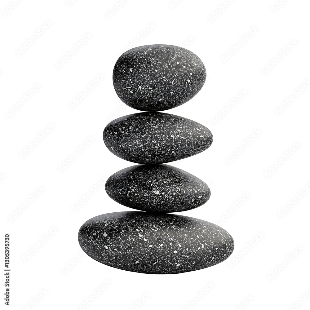 Stacked speckled stones, a tranquil balance. Smooth rocks arranged in a tower, evoking nature's calm and stability. A simple yet powerful zen-like image. Stacked speckled stones, a tranquil balance. Smooth rocks arranged in a tower, evoking nature's calm and stability. A simple yet powerful zen-like image.