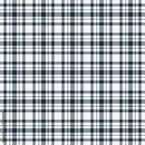 Independence day tartan texture background, collection check fabric vector. Free textile seamless plaid pattern in white and dark colors.