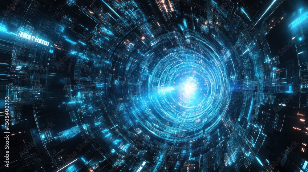 Obraz premium Quantum Artificial Intelligence Computing Vast Future