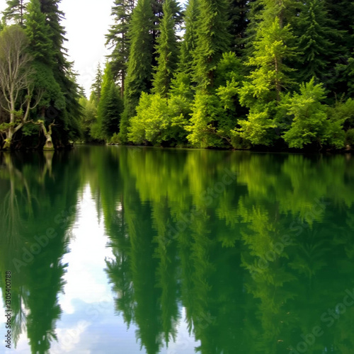 Serene Forest Reflections