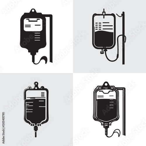 IV Bag Icons set