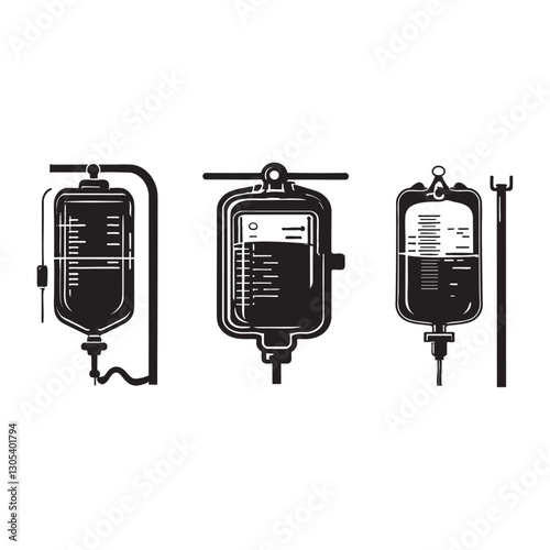 IV Bag Icons set