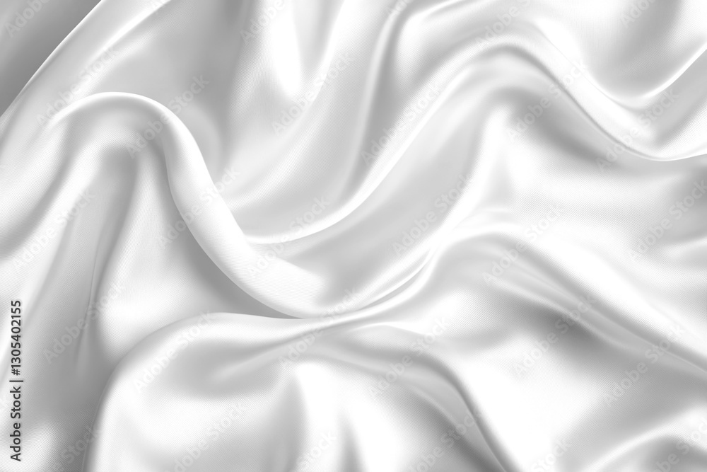 Soft silk textile with gentle curved folds and subtle fabric waves