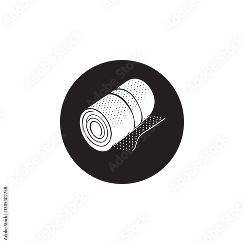 black and white medical bandage roll