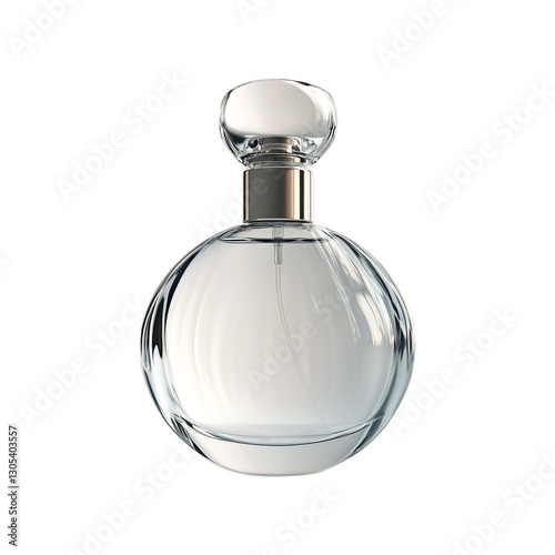 Elegant and Modern Clear Glass Perfume Bottle with Minimalist Design for Fragrance Display and Cosmetic Promotion
