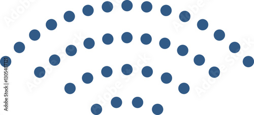 青海波　波　単体　青　水玉