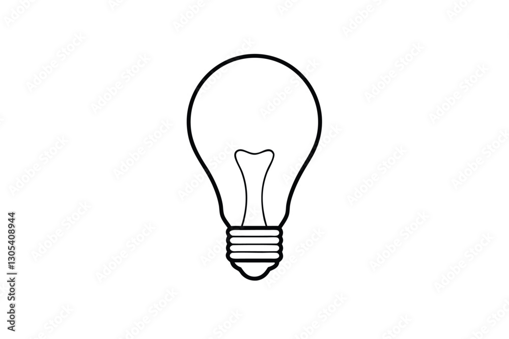 Electric Bulb outline vector illustration. Electric Bulb outline vector illustration.