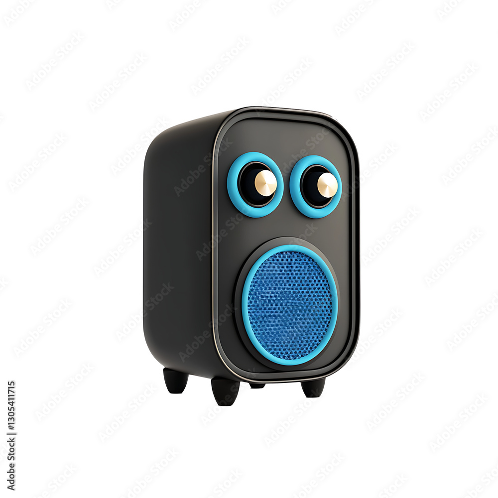 high-performance wireless speaker 3D render, portable smart audio high-performance wireless speaker 3D render, portable smart audio