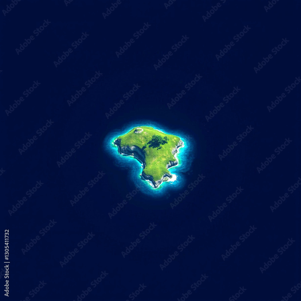 Fototapeta premium Island in the Ocean