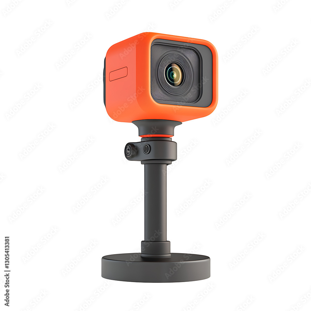 Fototapeta premium adjustable action camera mount 3D render, sturdy flexible grip