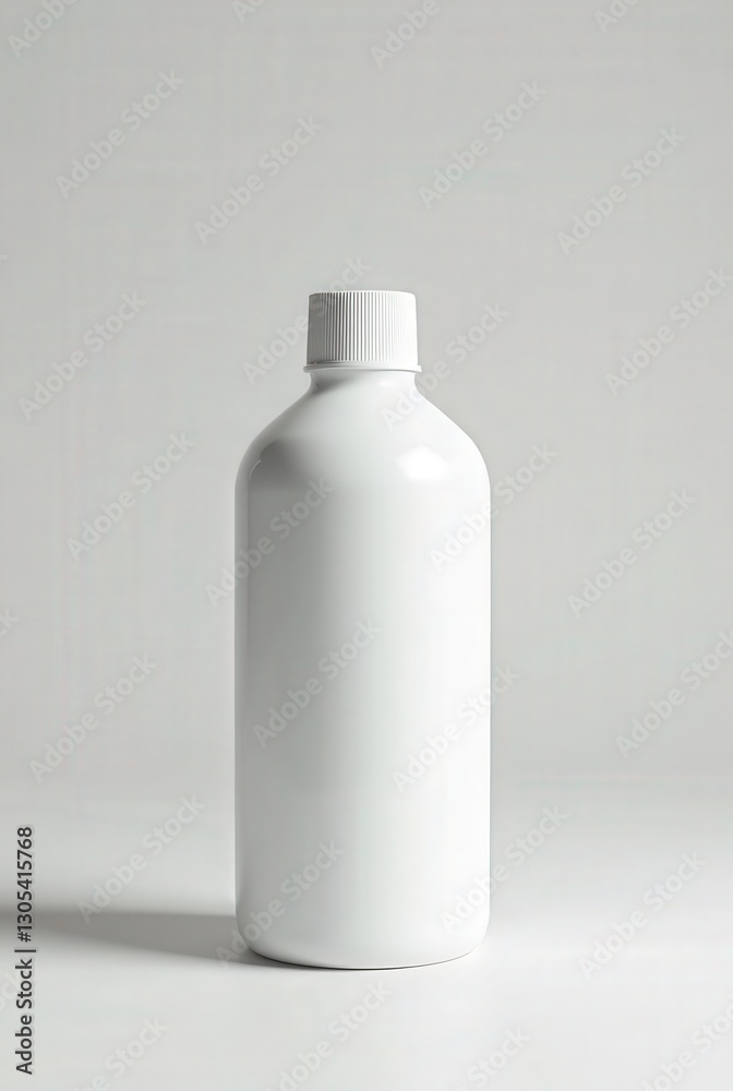 white plastic bottle isolated on white