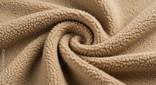 Wallpaper Mural Soft beige fleece fabric with cozy texture and gentle folds in warm tones Torontodigital.ca