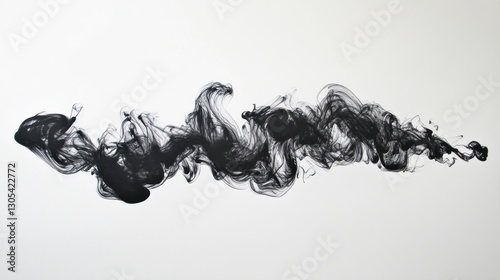 Abstract ink flow on white background photo