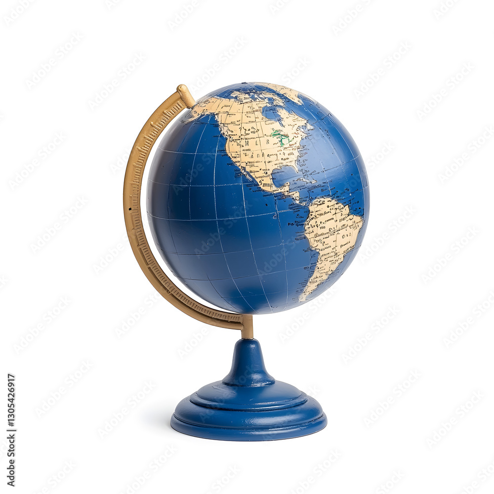 Earth globe showing the continents and oceans of the Earth isolated on white background Earth globe showing the continents and oceans of the Earth isolated on white background