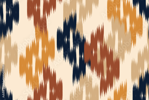 geometric ethnic vintage texture vector art design. textile fashion pattern line ikat seamless pattern and batik fabric texture asian background wallpaper geometry indian. Ethnic abstract ikat art .