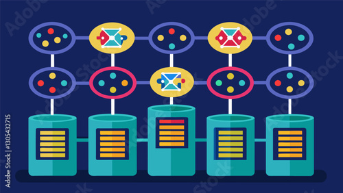 Within the orderly arrangement of nucleotide bases a revolutionary form of data storage is encoded one that may open doors to unforeseen technological advances.. Vector illustration