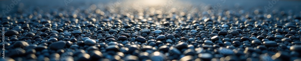 Fototapeta premium Close-up asphalt, showing aggregate, subtle shadows , design, macro, background