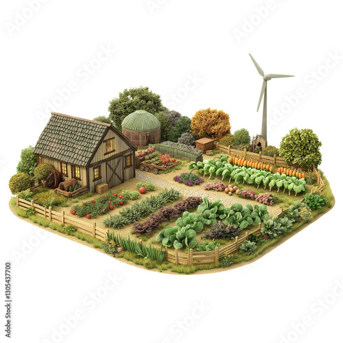 Abandoned farmhouse with a collapsed roof and broken windows standing alone in an overgrown rural field