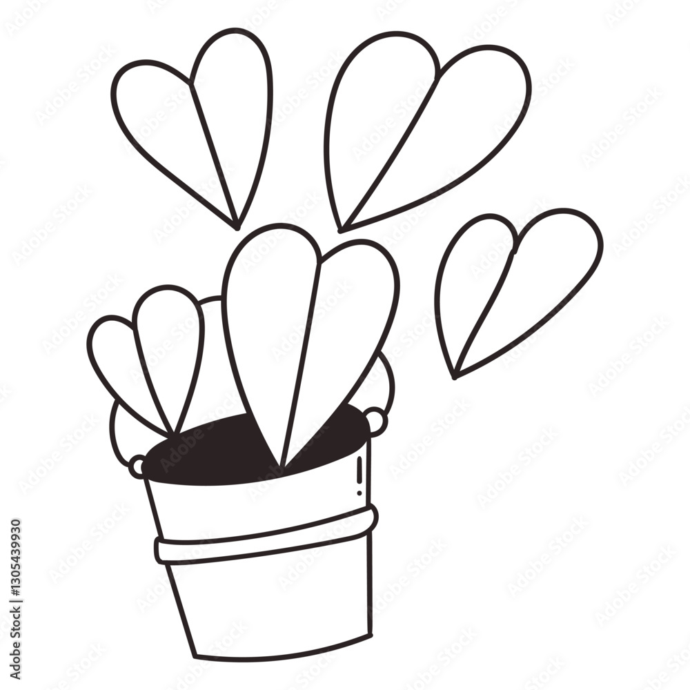 Cute doodle love object. Hand drawn vector illustration Cute doodle love object. Hand drawn vector illustration