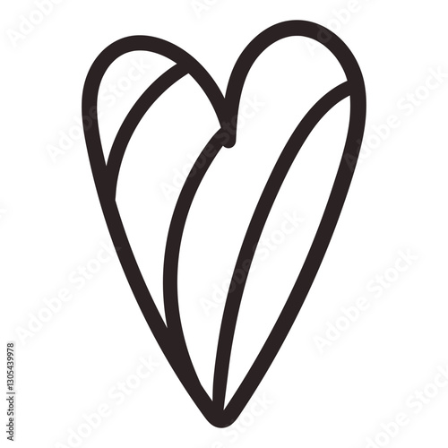Cute doodle love object. Hand drawn vector illustration