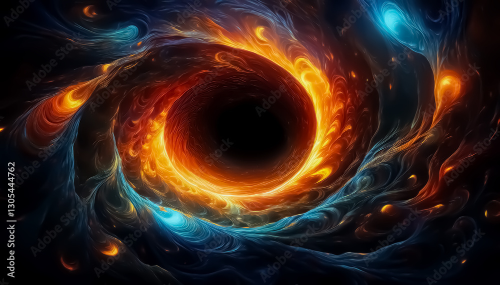 Stunning Black Hole with Vivid Accretion Disk in Deep Space Stunning Black Hole with Vivid Accretion Disk in Deep Space